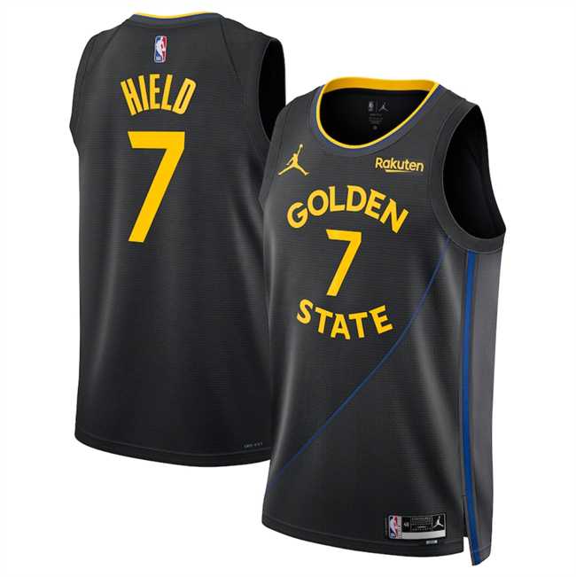 Men%27s Golden State Warriors #7 Buddy Hield Black 2024-25 Statement Edition Stitched Jersey Dzhi